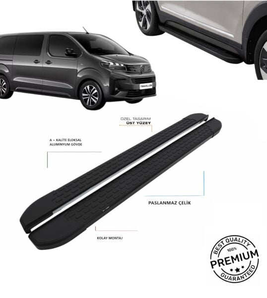 EXPERT TRAVELLER KISA ŞASE 2017 2018 2019 2020 2021 2022 2023 ARACA ÖZEL NEVADA SİYAH YAN BASAMAK