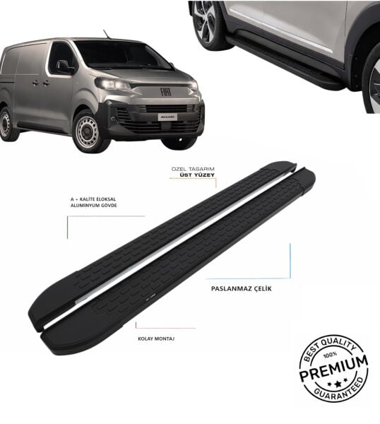 SCUDO / ULYSSE KISA ŞASE 2022 2023 2024 ARACA ÖZEL NEVADA SİYAH YAN BASAMAK