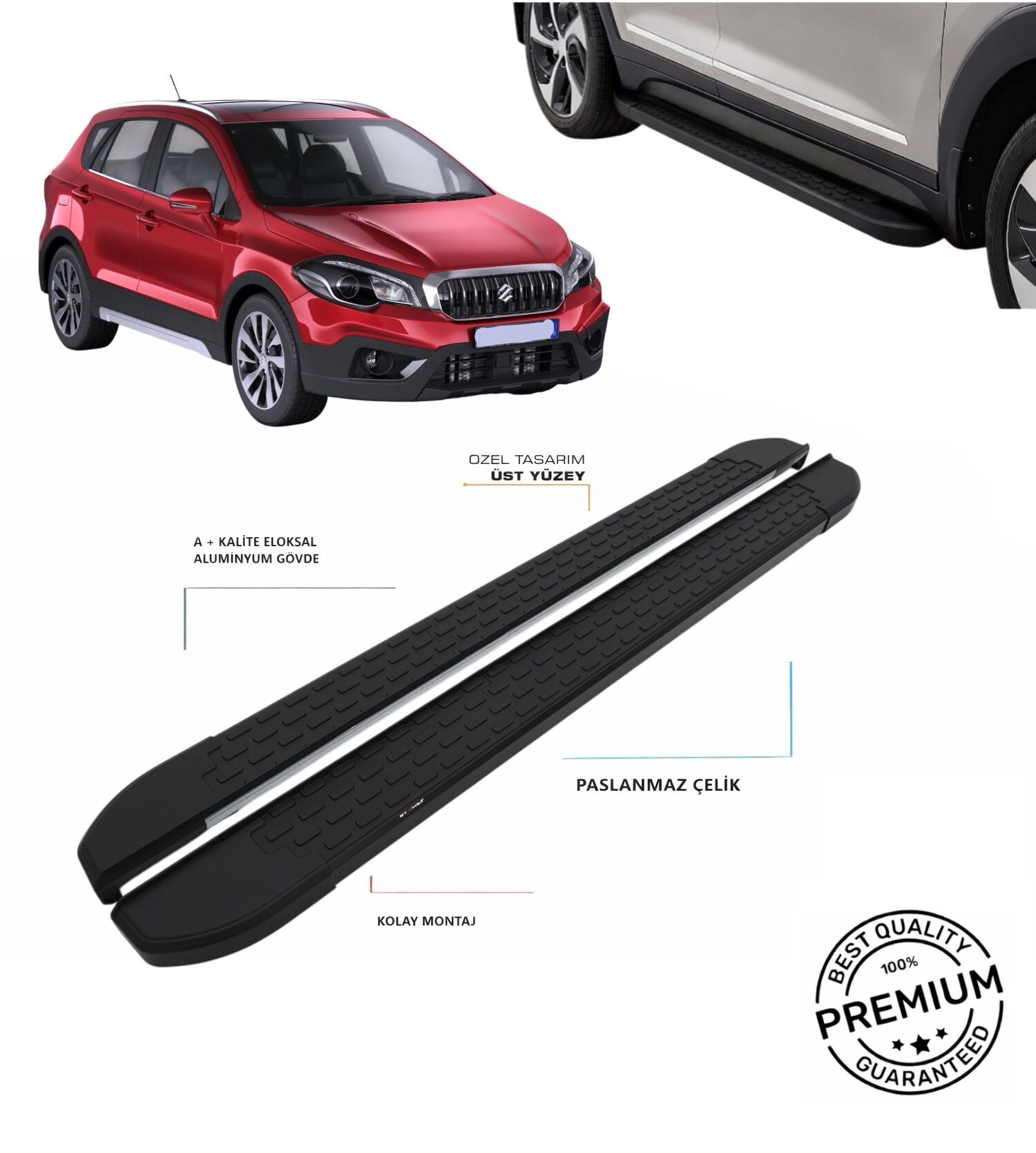 Sx4 S Cross 2016 2017 2018 2019 2020 2021 Araca Özel Siyah Yan Basamak