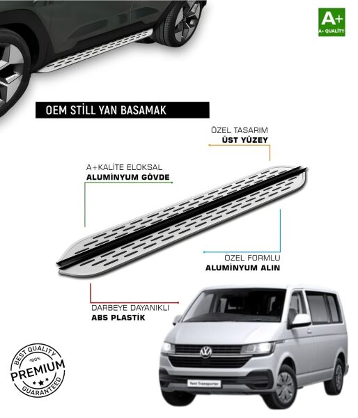 T5 CAMLI VAN UZUN ŞASE ARACA ÖZEL YAN BASAMAK PRV 1 2003 2004 2005 2006 2007 2008 2009 2010