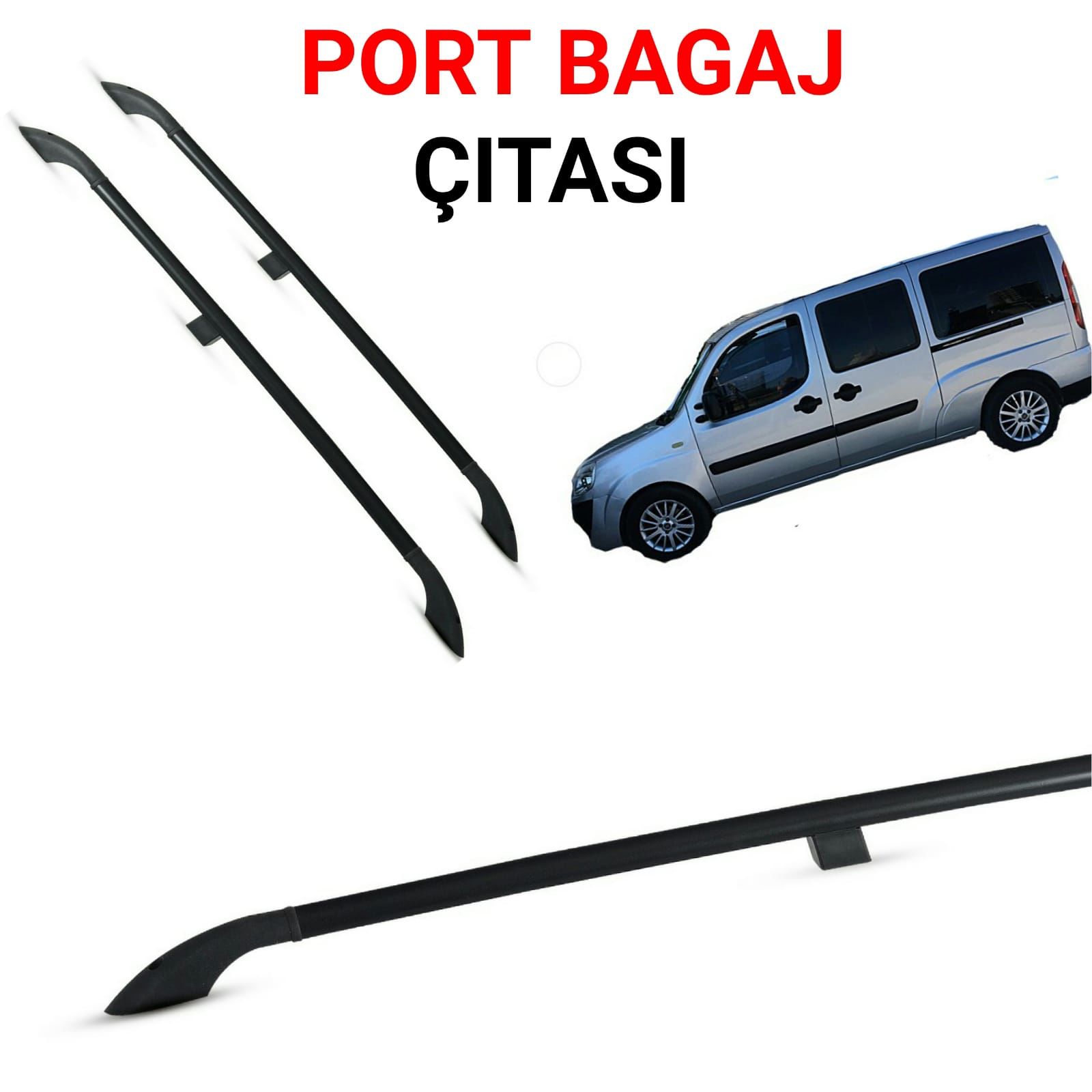 DOBLO UZUN ŞASE PORTBAGAJ SİYAH TAVAN ÇİTASI MAXİ 2004 2005 2006 2007 2008 2009