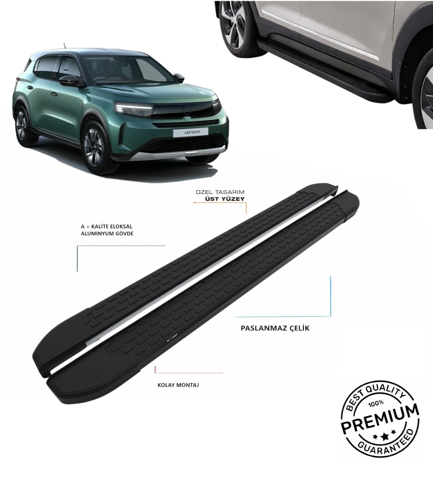 Opel Frontera 2024 2025 2026 2027 Araca Özel SİYAH Yan Basamak