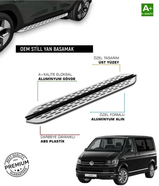 T5 CARAVELLE UZUN ŞASE ARACA ÖZEL PRV 1 YAN BASAMAK 2003 2004 2005 2006 2007 2008 2009