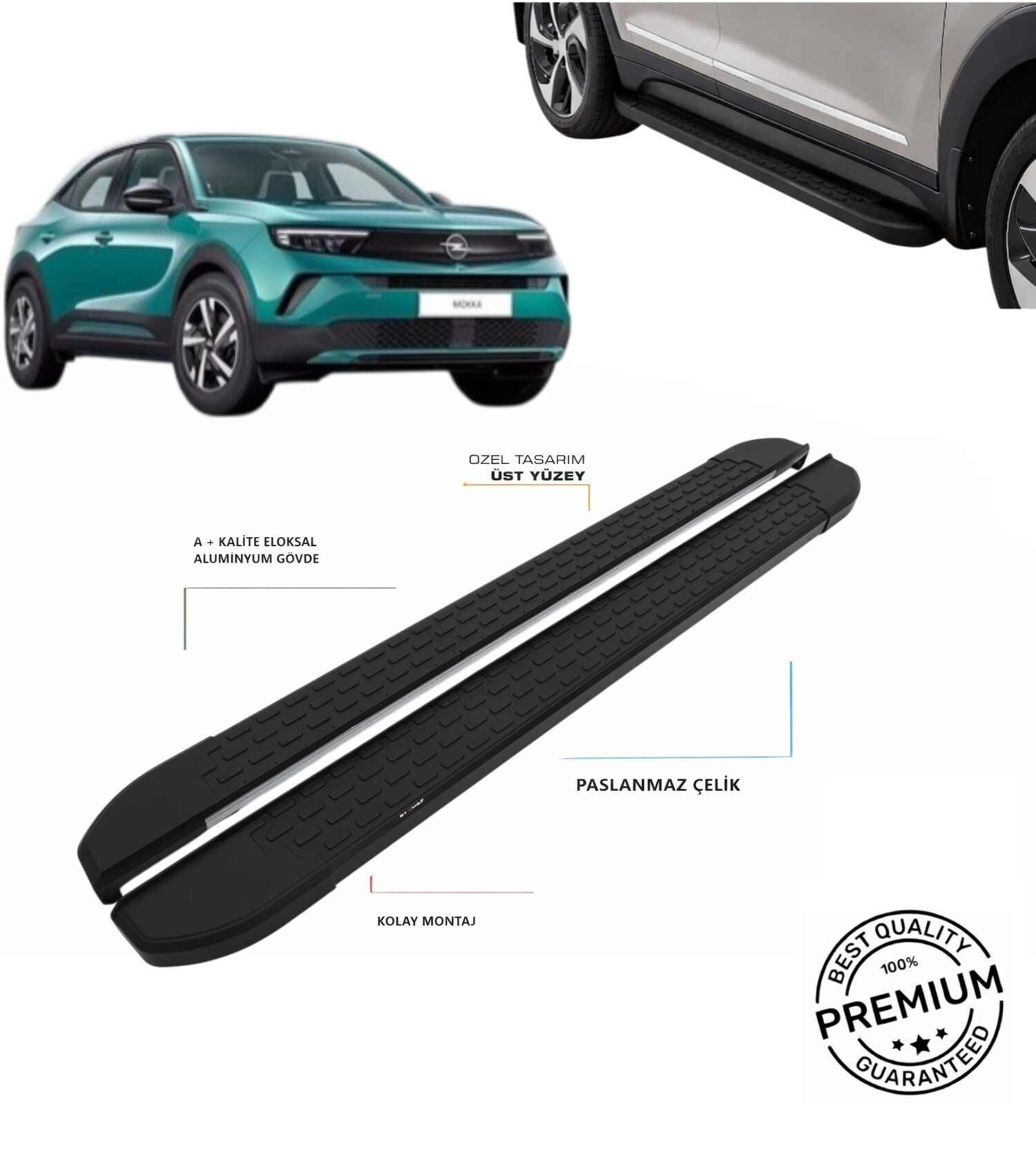 MOKKA 2020 2021 2022 2023 2024 ARACA ÖZEL SİYAH YAN BASAMAK