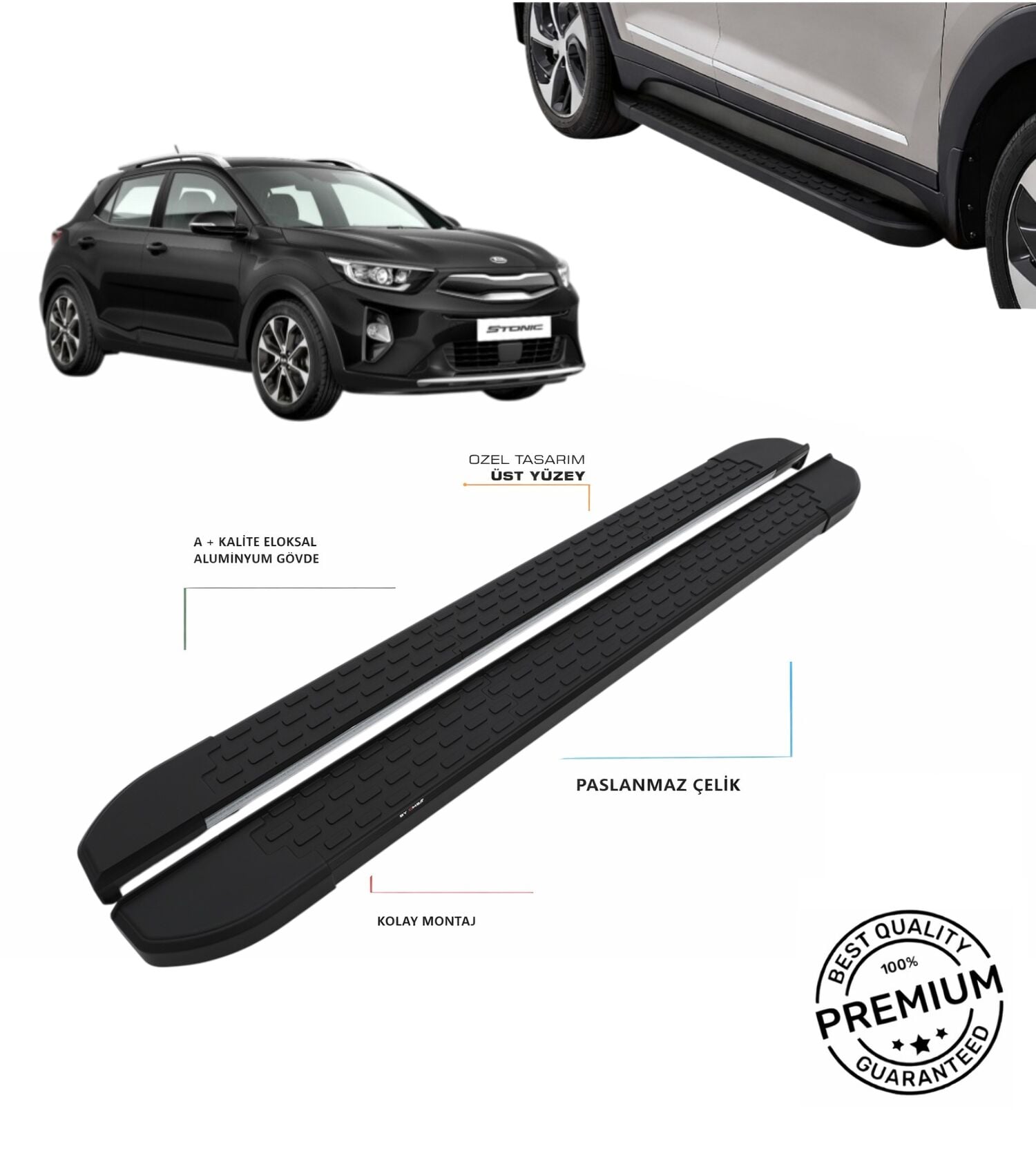 STONIC 2017 2018 2019 2020 2021 2022 2023 2024 2025 ARACA ÖZEL SİYAH YAN BASAMAK