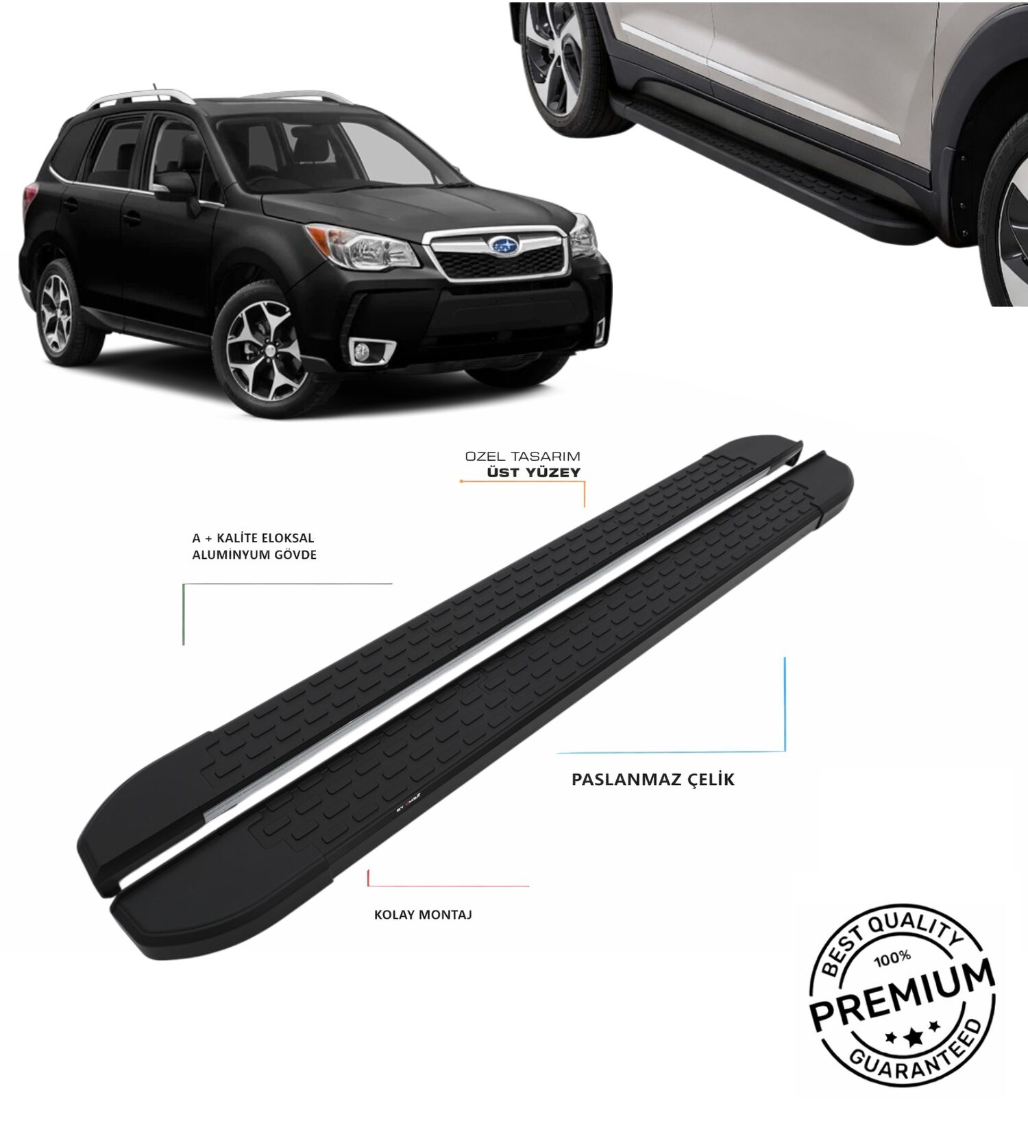 FORESTER 2013 2014 2015 2016 2017 2018 2019 ARACA ÖZEL SİYAH YAN BASAMAK