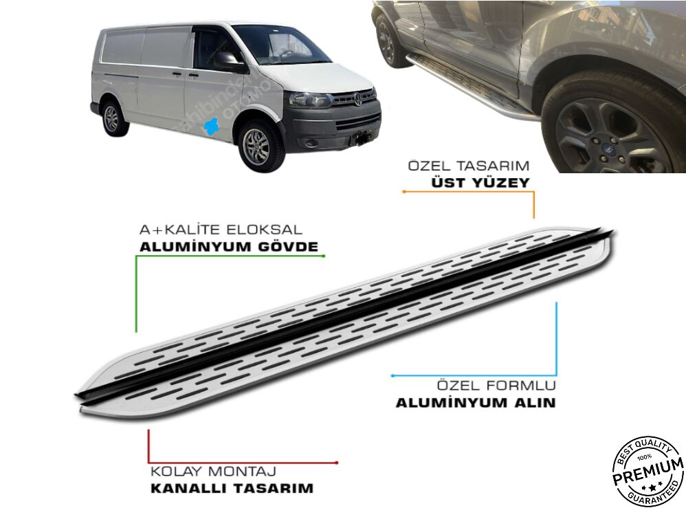 T5 TRANSPORTER PANEL VAN UZUN ŞASE ARACA ÖZEL PRV1 YAN BASAMAK 2011 2012 2013 2014 2015