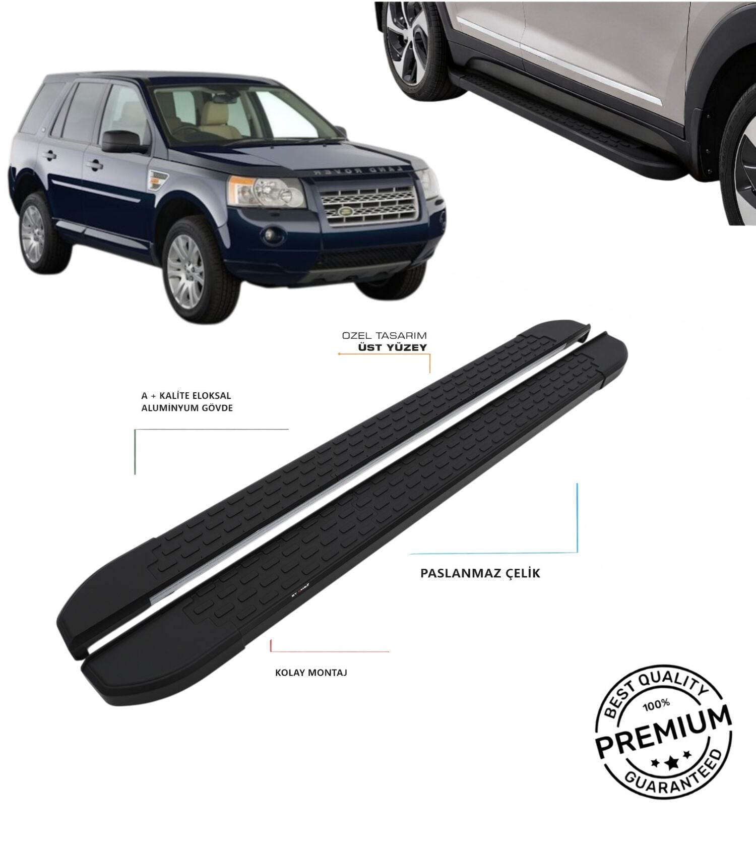 FREELANDER 2006 2007 2008 2009 2010 ARACA ÖZEL SİYAH YAN BASAMAK