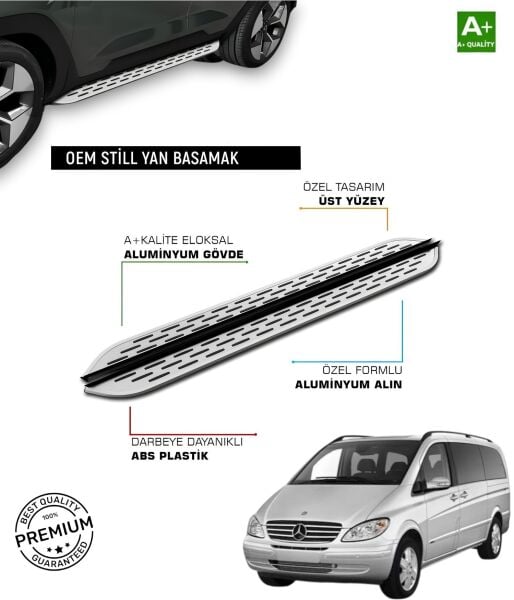 ram Pro V1 S dizayn Yan Basamak 250 cm t4+t5(camlı van+ caravella+city van )+t6