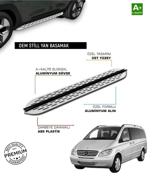MERCEDES VIONA UZUN ŞASE ARACA ÖZEL YAN BASAMAK 2004-2014
