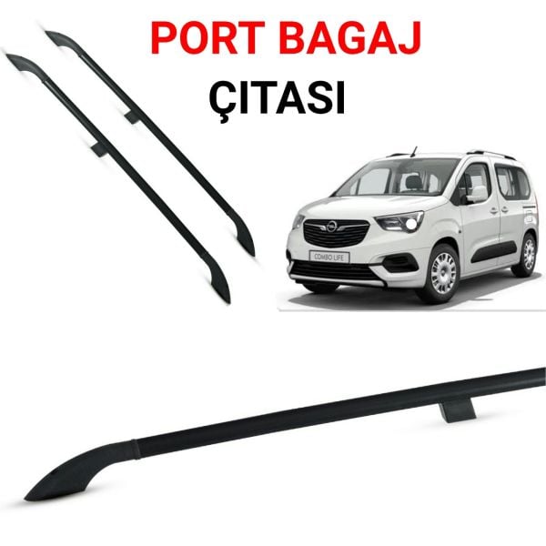 OPEL COMBO KISA ŞASE SİYAH PORTBAGAJ TAVAN ÇİTASI 2019 2020 2021 2022 2023 2024