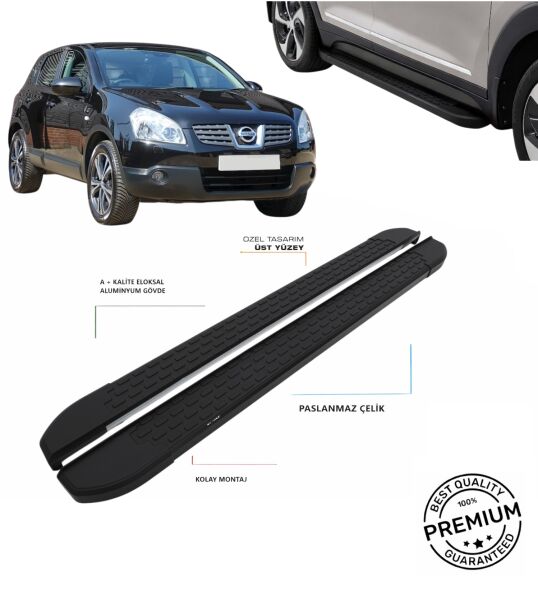 QASHQAİ 2007 2008 2009 2010 2011 2012 2013 2014 ARACA ÖZEL SİYAH YAN BASAMAK