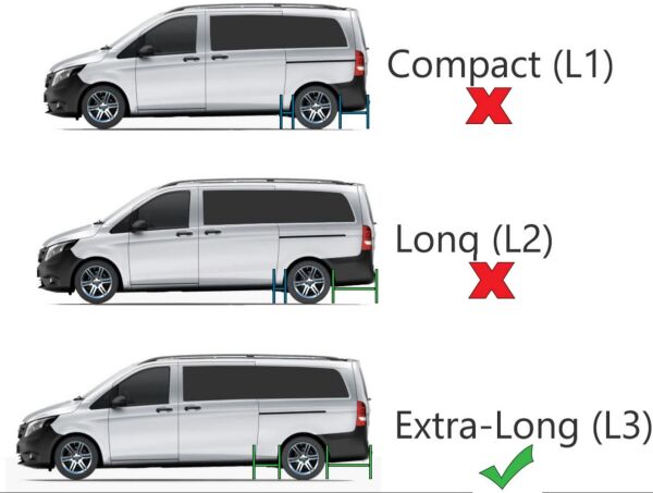 MERCEDES VİTO W447 PANEL VAN UZUN ŞASE ARACA ÖZEL PRV1 YAN BASAMAK 2016 2017 2018 2019 2020 2021 2022 2023 2024