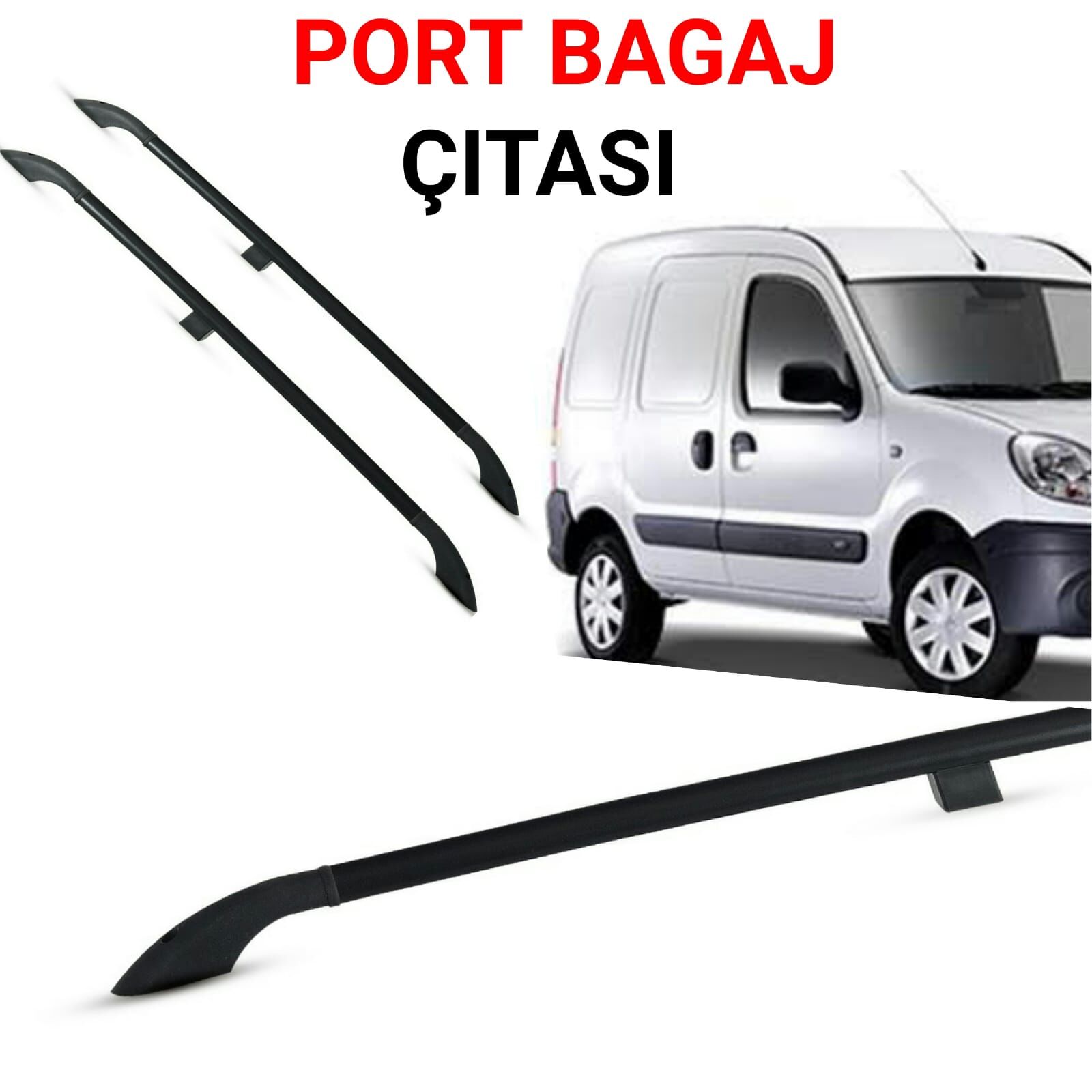 KANGOO SİYAH PORTBAGAJ TAVAN ÇİTASI KISA ŞASE 1997 1998 1999 2000 2001 2002 2003 2004 2005 2006 2007