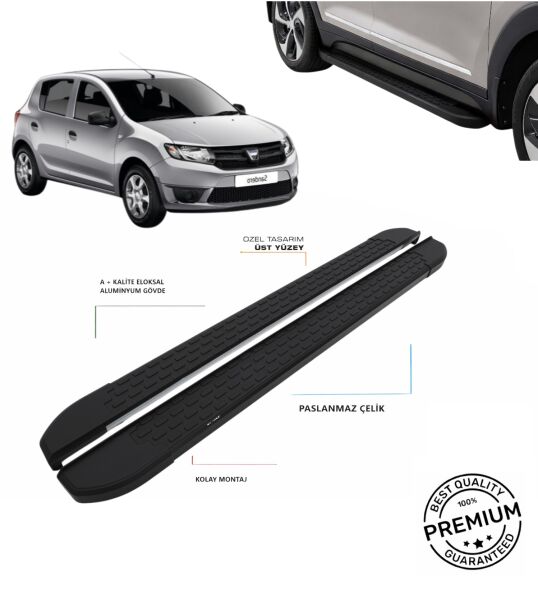 SANDERO 2 STEPWAY 2013 2014 2015 2016 2017 2018 2019 2020 ARACA ÖZEL SİYAH YAN BASAMAK