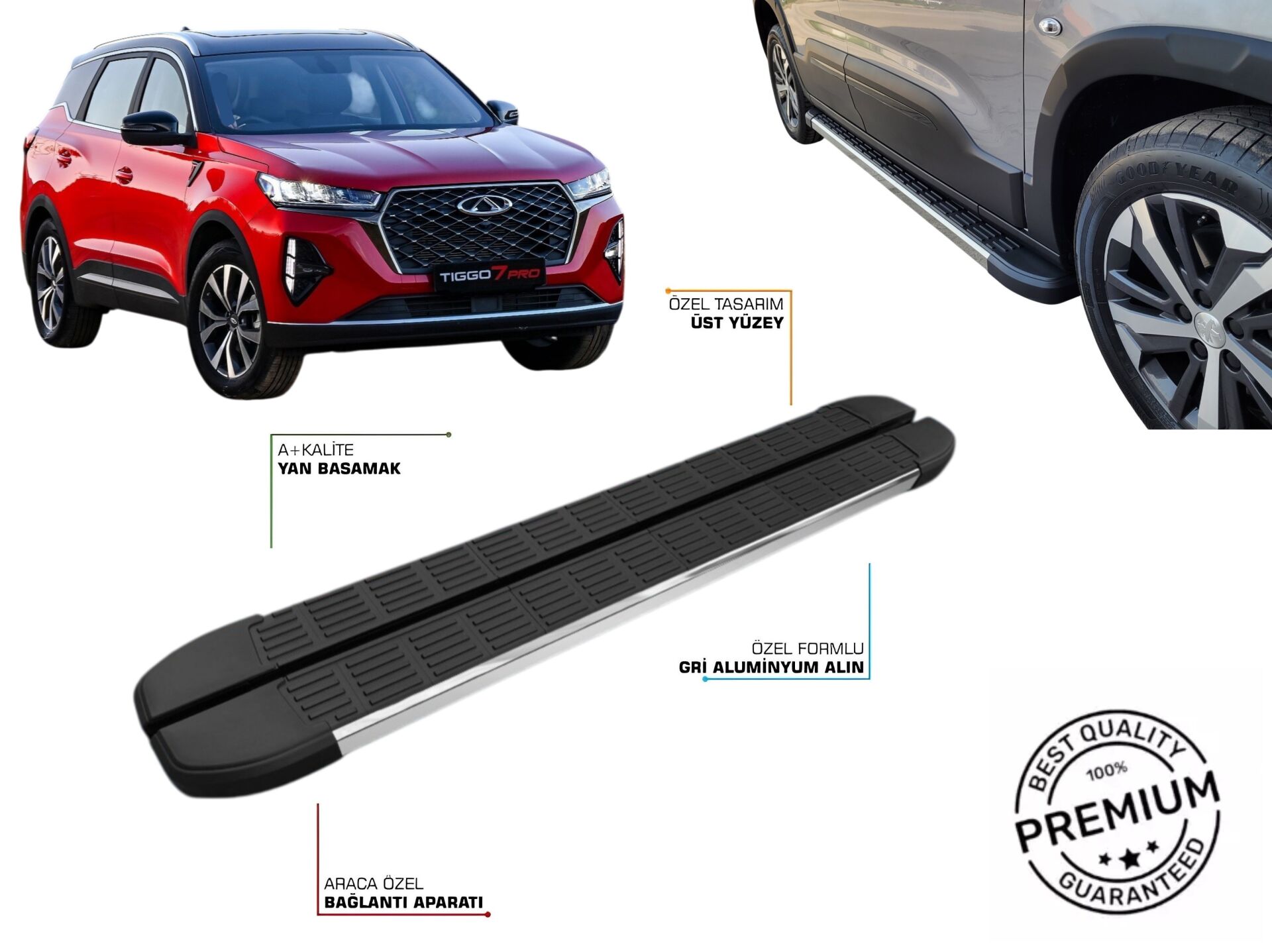 CHERY TİGGO 7 PRO ARACA ÖZEL YAN BASAMAK 2022 2023 2024