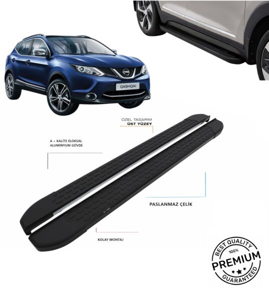 QASHQAİ 2014 2015 2016 2017 2018 2019 2020 2021 ARACA ÖZEL SİYAH YAN BASAMAK