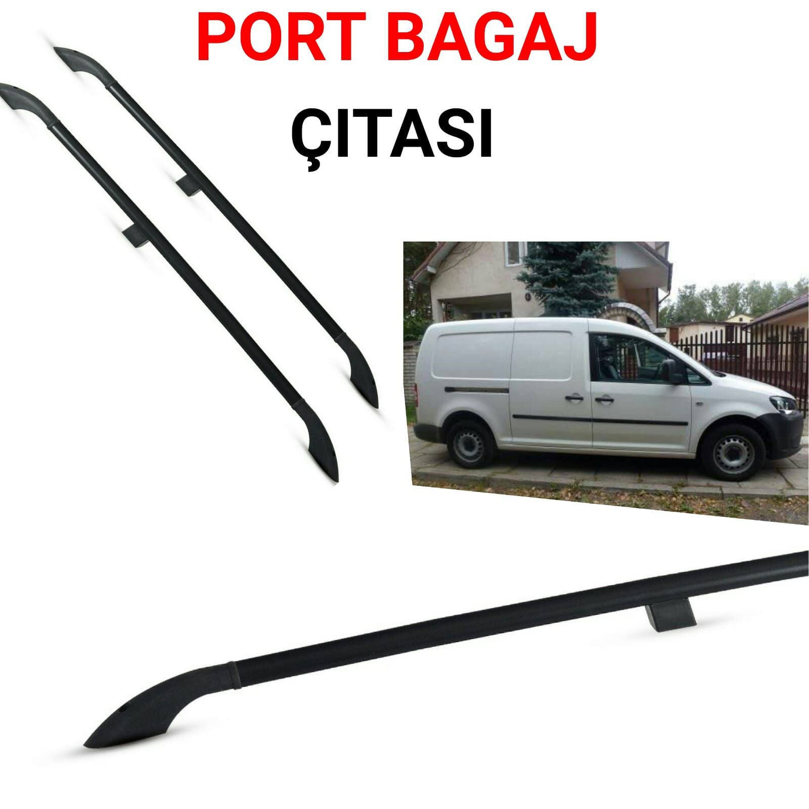 CADDY UZUN ŞASE PORTBAGAJ TAVAN ÇİTASI 2003 2004 2005 2006 2007 2008 2009 2010 SİYAH