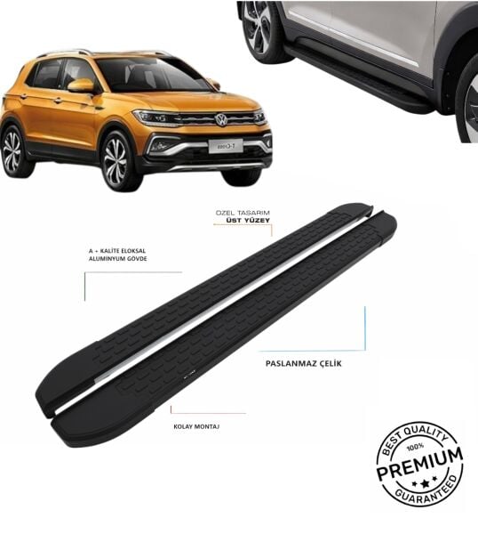 T-CROSS 2019 2020 2021 2022 2023 2024 2025 ARACA ÖZEL SİYAH YAN BASAMAK