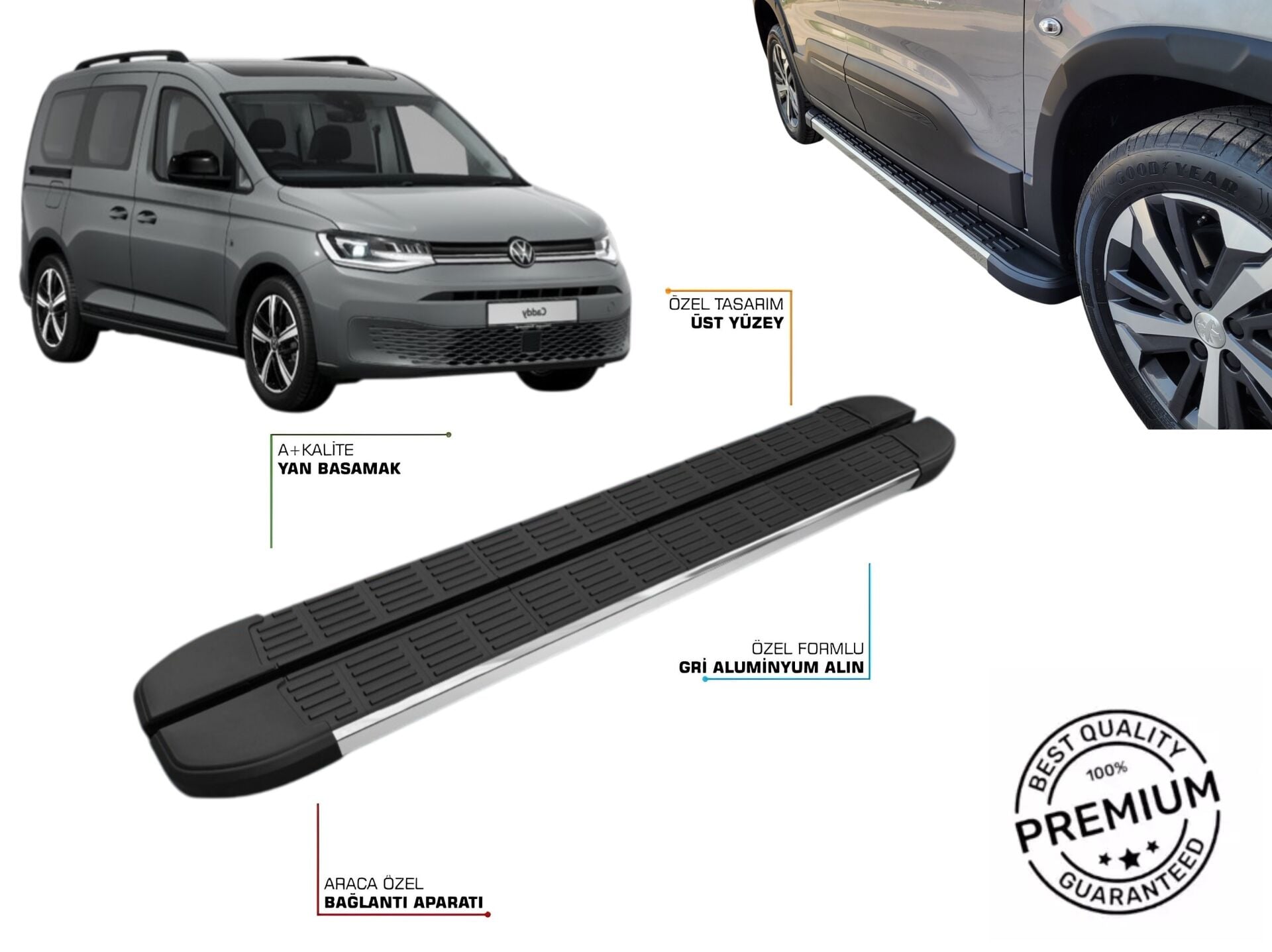 VW YENİ CADDY 4 2021 2022 2023 2024 YAN BASAMAK