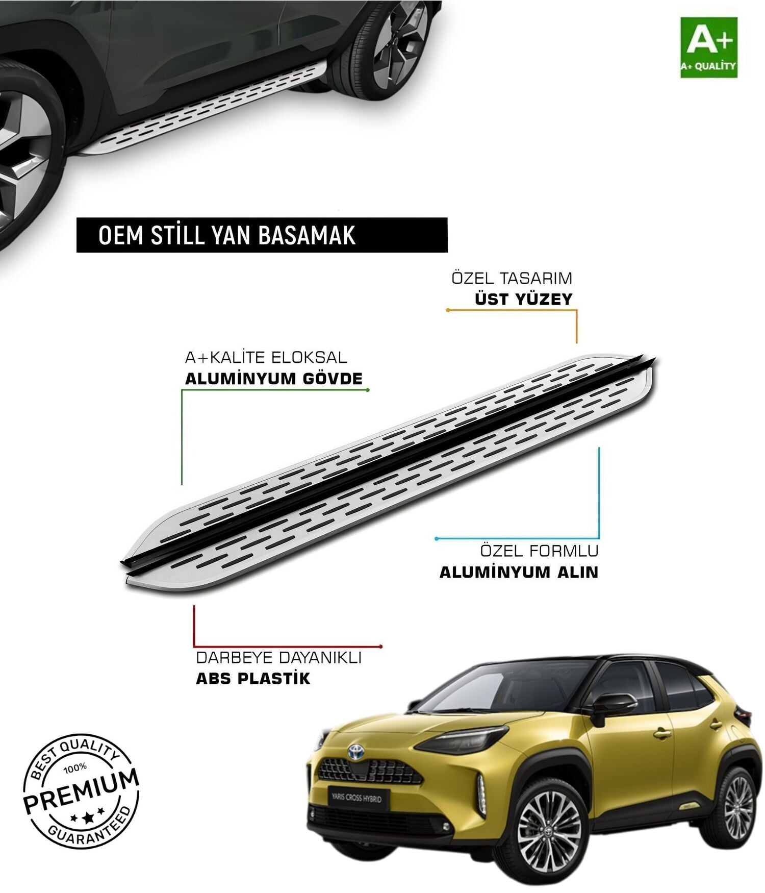 YARISS CROSS 2022 2023 2024 2025 ARACA ÖZEL YAN BASAMAK