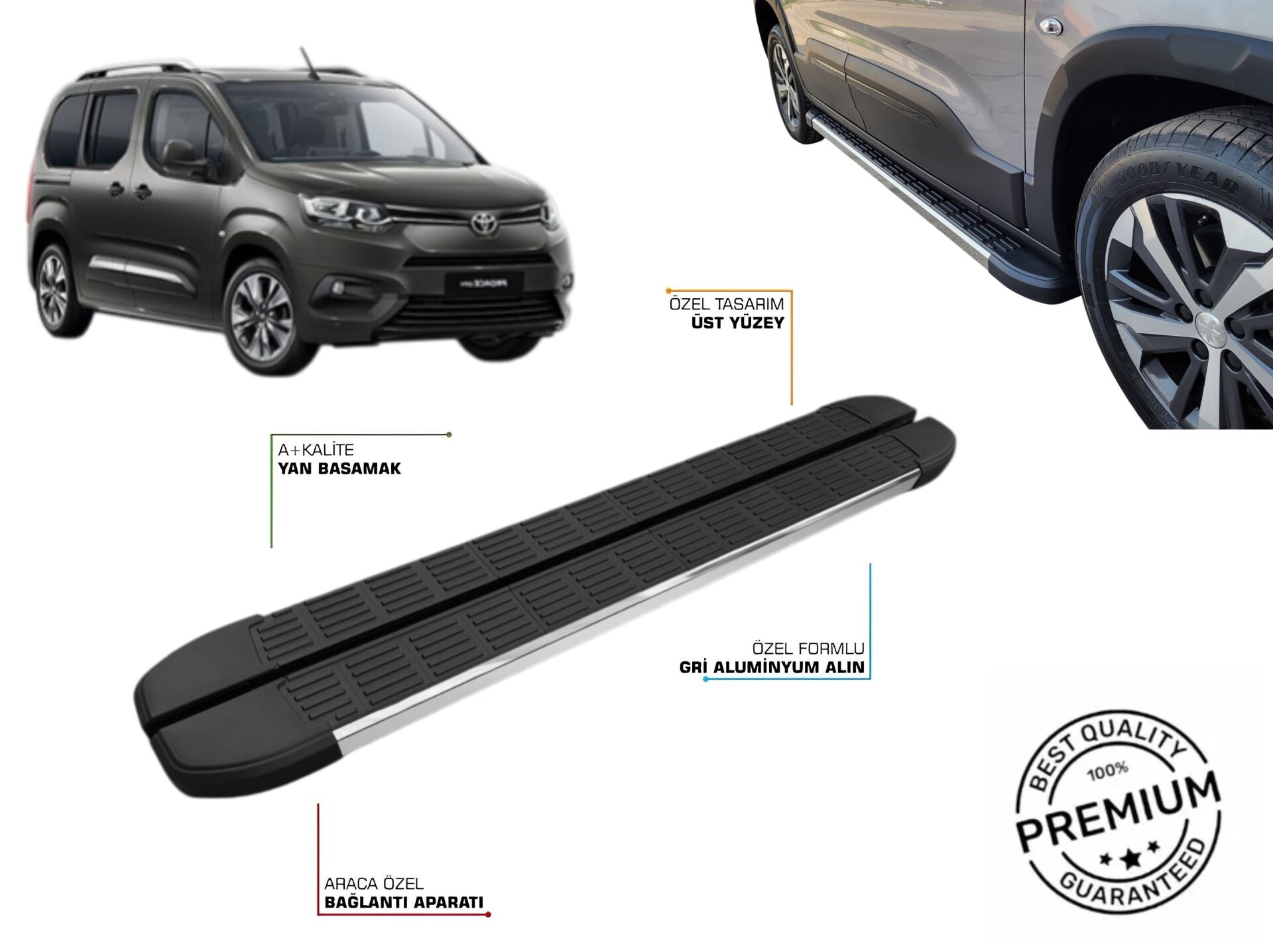 TOYOTA PROACE CITY UZUN ŞASE YAN BASAMAK 2019 2020 2021 2022 2023 2024