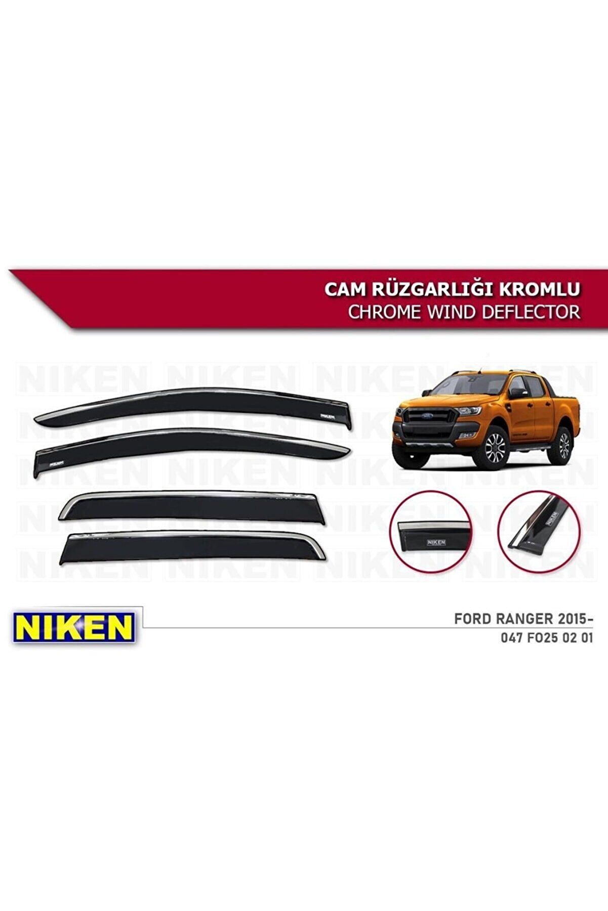 RANGER ARACA ÖZEL KROMLU CAM RÜZGARLIĞI 2015 2016 2017 2018 2019