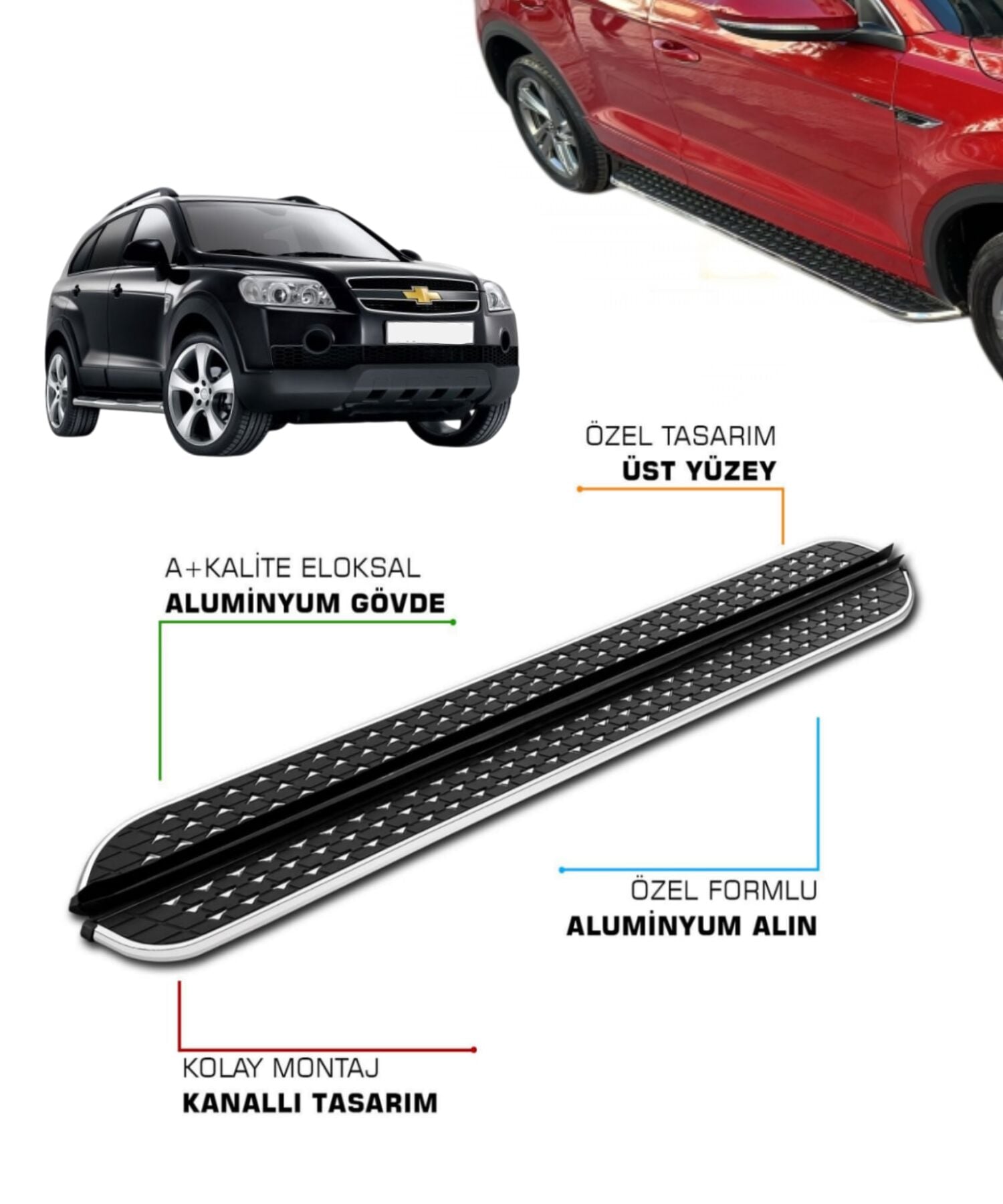 CHEVROLET CAPTIVA UYUMLU 2007 2008 2009 2010 2011 2012 2013 ARACA ÖZEL YAN BASAMAK