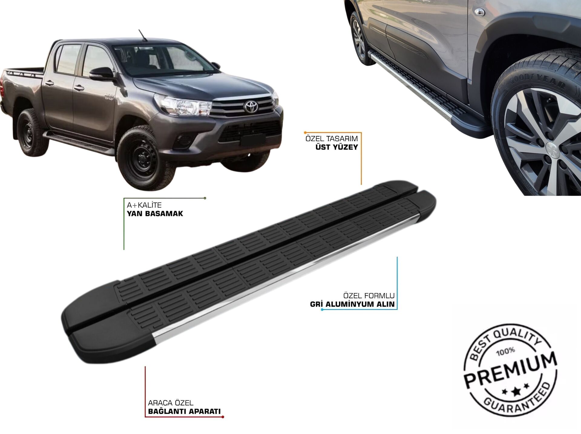 TOYOTA HILUX YAN BASAMAK 2015 2016 2017 2018 2019 2020 2021 2022 2023