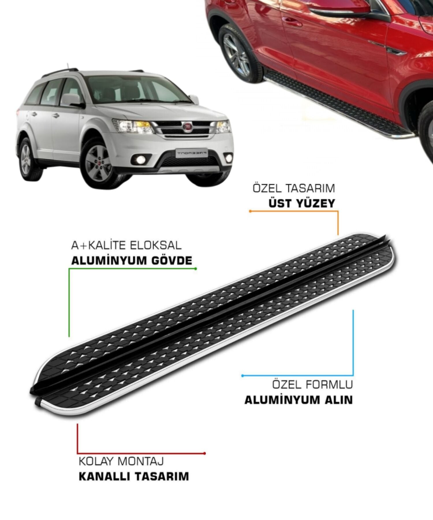 FIAT FREEMONT UYUMLU 2011 2012 2013 2014 2015 ARACA ÖZEL YAN BASAMAK