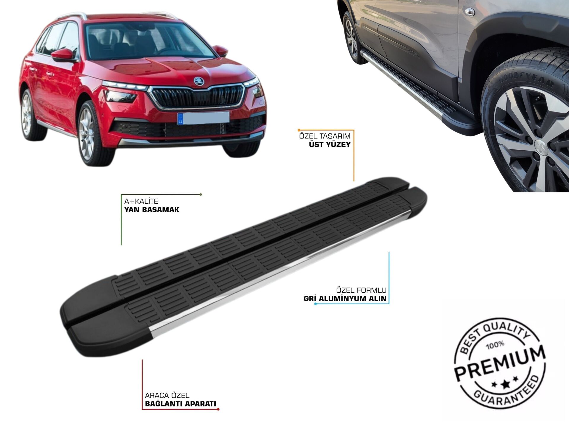 SKODA KAMIQ YAN BASAMAK 2019 2020 2021 2022 2023 2024