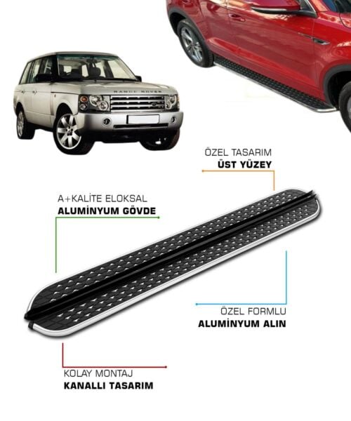 LAND ROVER RANGE ROVER VOGUE UYUMLU 2003 2004 2005 2006 2007 2008 2009 2010 2011 2012 ARACA ÖZEL YAN BASAMAK