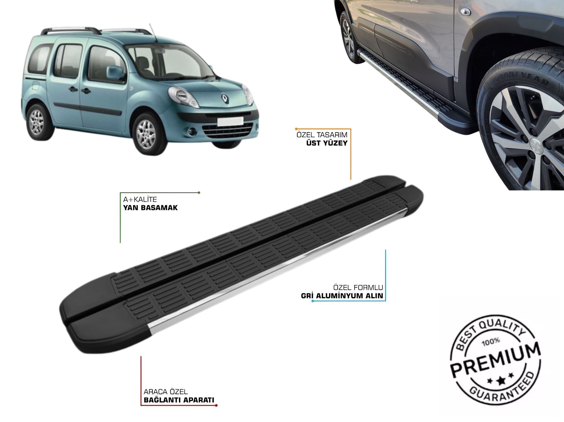 KANGOO 2 UZUN ŞASE YAN BASAMAK 2008 2009 2010 2011 2012 2013 2014 2015 2016 2017