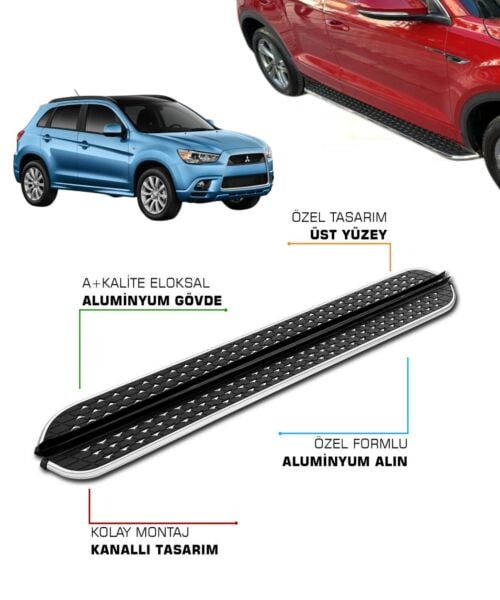 MITSUBISHI ASX UYUMLU 2010 2011 2012 2013 2014 2015 2016 2017 2018 2019 ARACA ÖZEL YAN BASAMAK