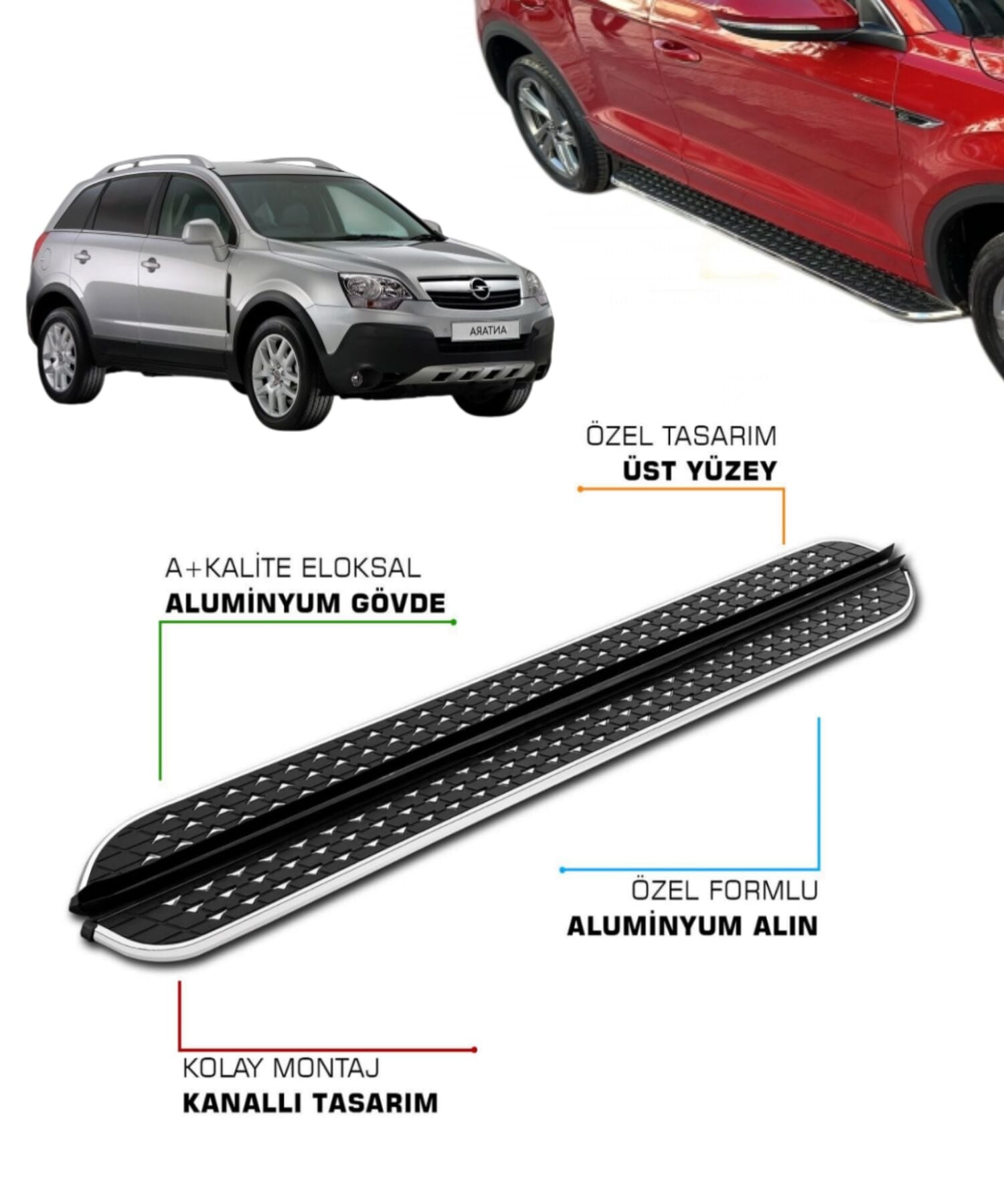 OPEL ANTARA UYUMLU 2006 2007 2008 2009 2010 2011 2012 2013 2014 2015 ARACA ÖZEL YAN BASAMAK