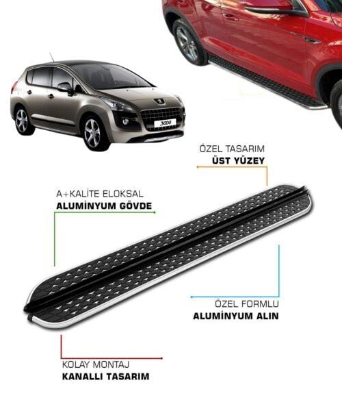 PEUGEOT 3008 UYUMLU 2009 2010 2011 2012 2013 2014 ARACA ÖZEL YAN BASAMAK