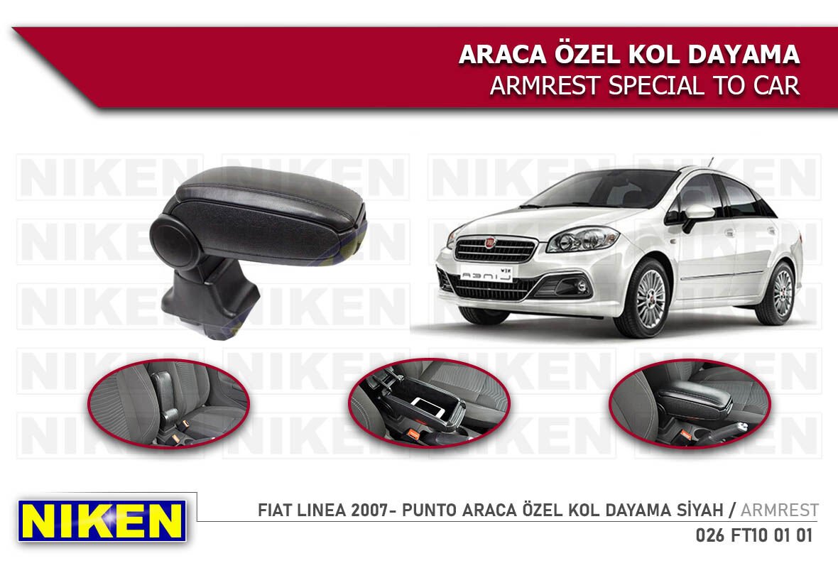 FİAT PUNTO 2007 2008 2009 2010 2011 2012 2013 2014 2015 2016 2017 NİKEN ARACA ÖZEL KOL DAYAMA KOLÇAK