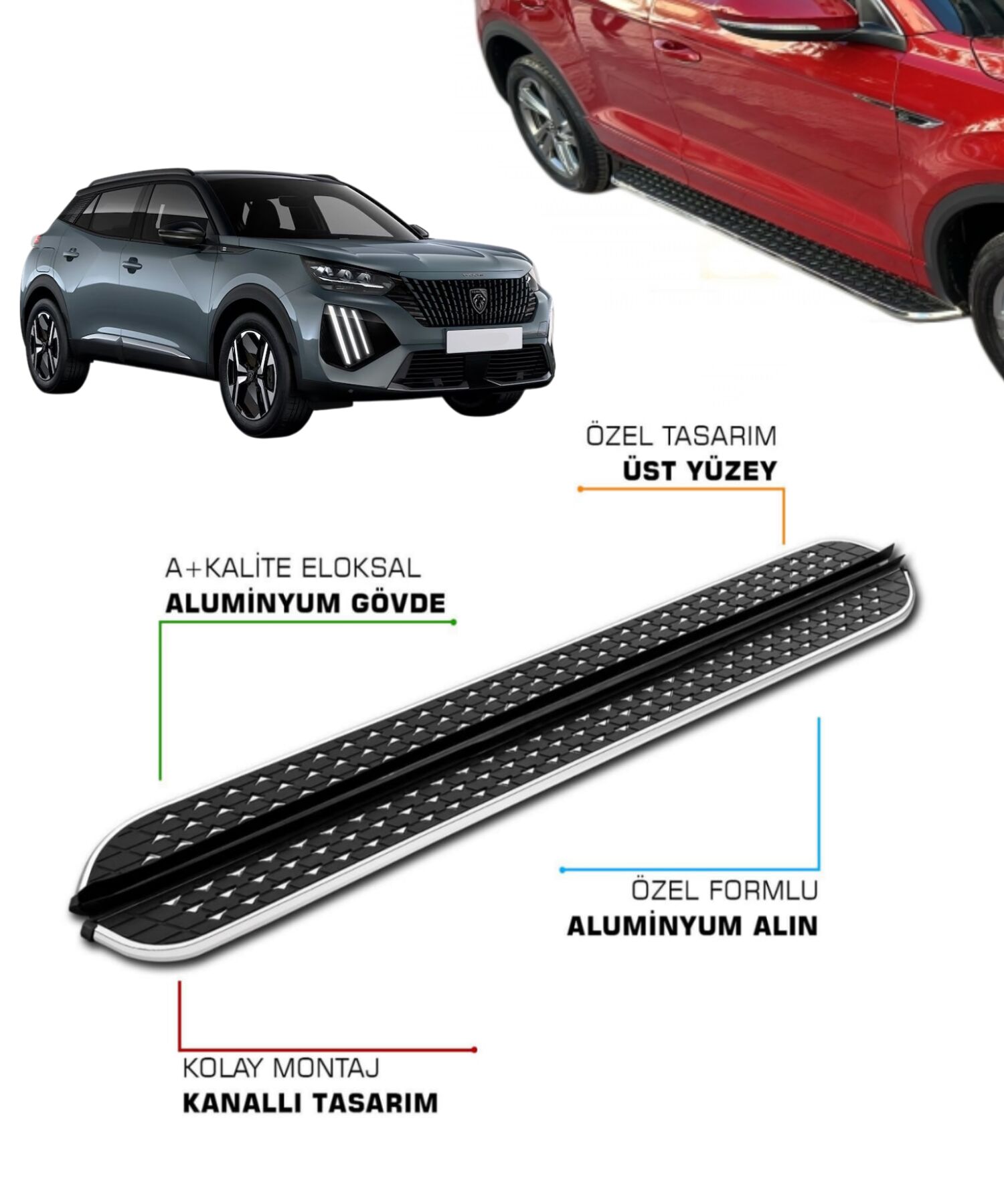 PEUGEOT 2008 UYUMLU 2020 2021 2022 2023 2024 2025 2026 ARACA ÖZEL YAN BASAMAK