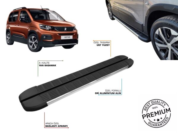 PEUGEOT RIFTER UZUN ŞASE YAN BASAMAK 2019 2020 2021 2022 2023 2024