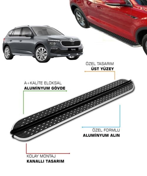 SKODA KAMIQ UYUMLU 2019 2020 2021 2022 2023 2024 2025 ARACA ÖZEL YAN BASAMAK