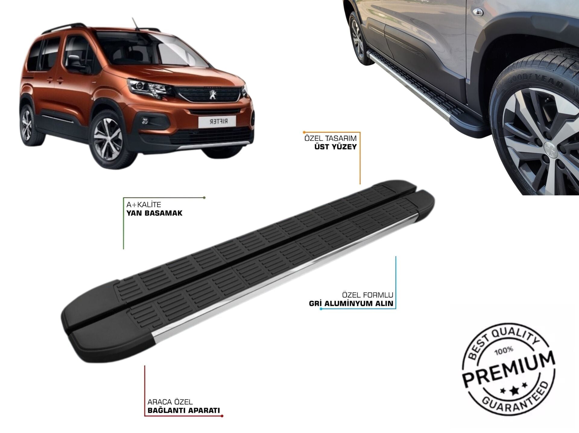 PEUGEOT RİFTER YAN BASAMAK 2019 2020 2021 2022 2023