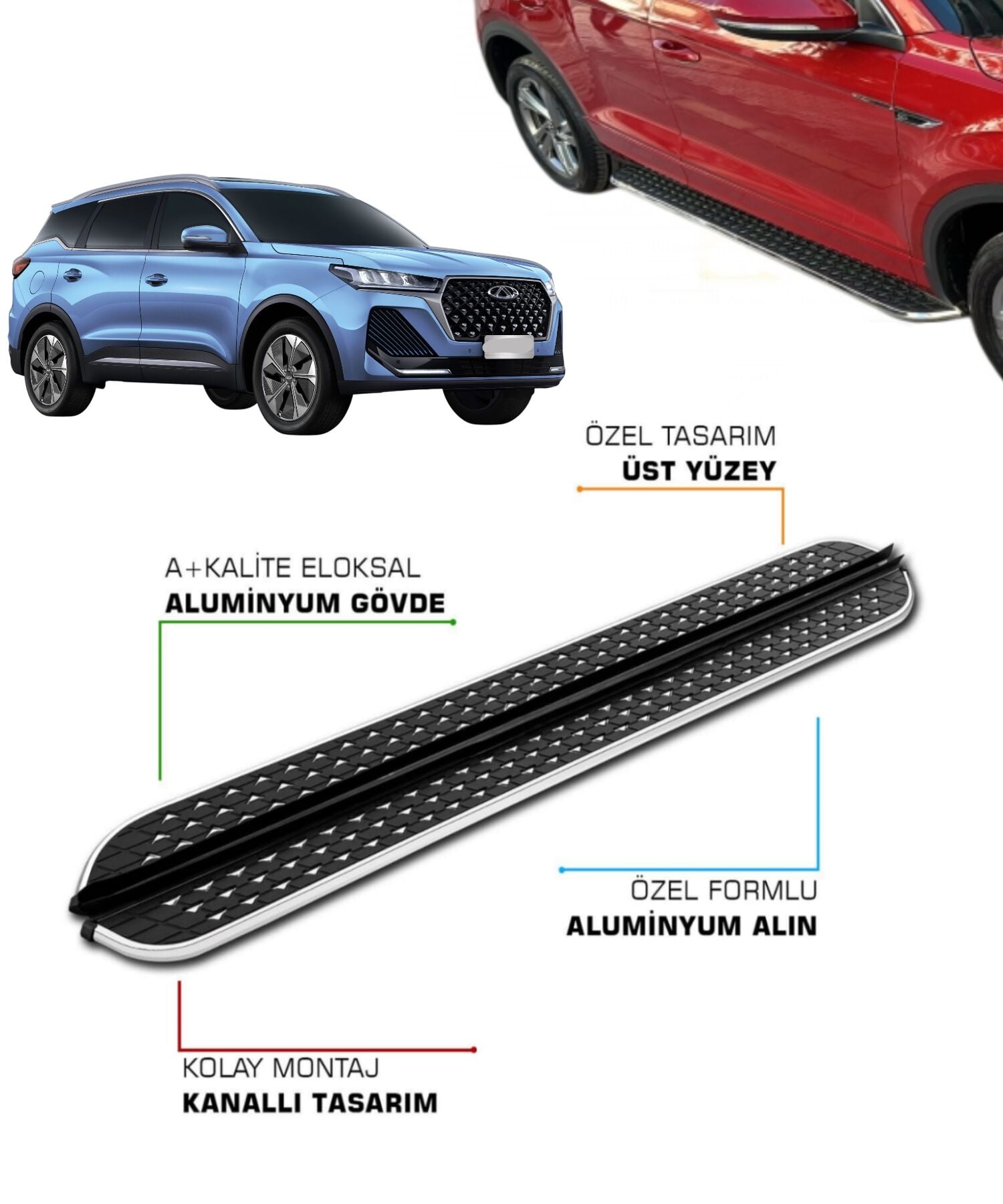 CHREY TİGGO 7 UYUMLU 2023 2024 2025 2026 2027 ARACA ÖZEL YAN BASAMAK