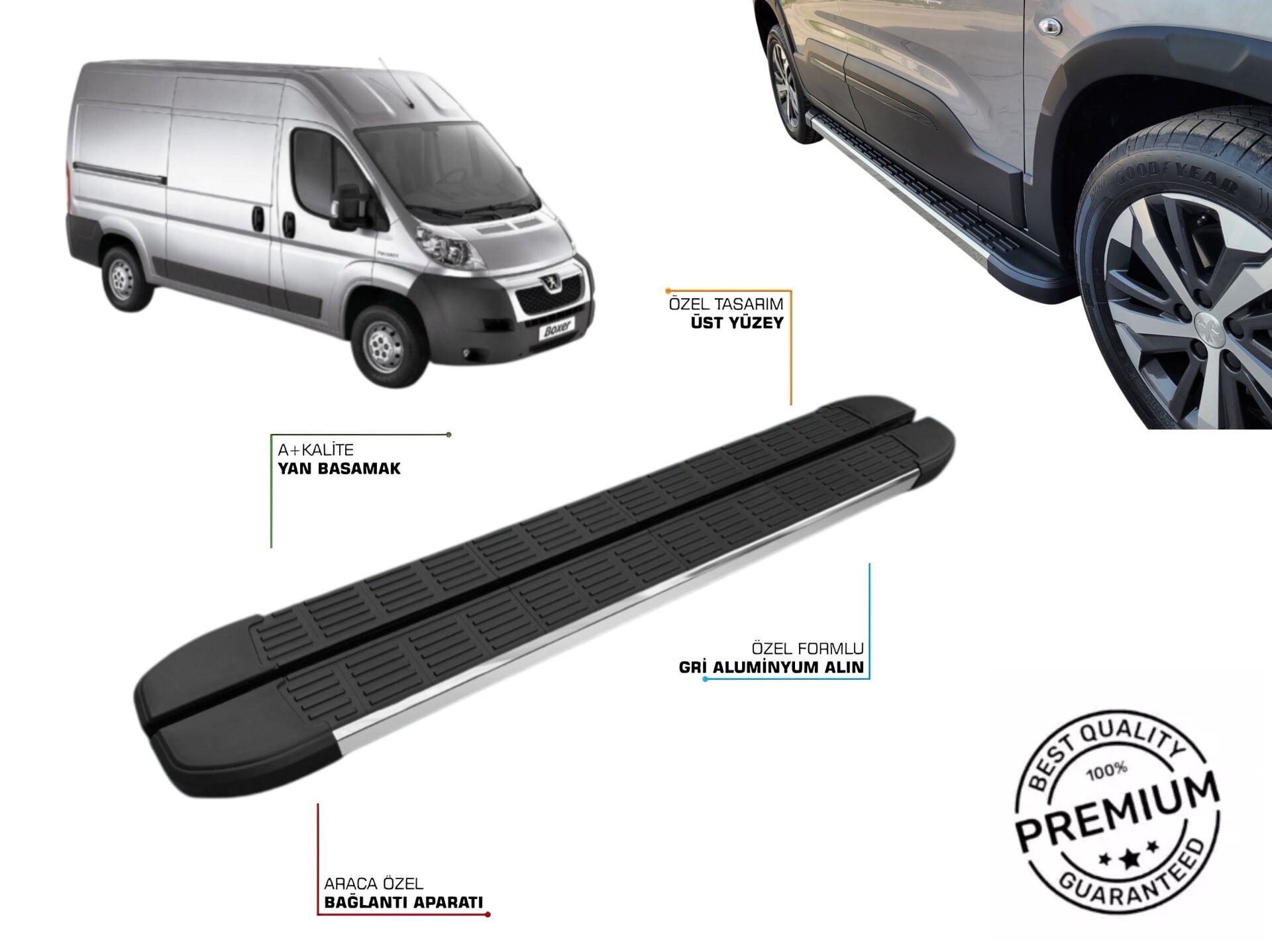 PEUGEOT BOXER KISA ŞASE YAN BASAMAK 2006 2007 2008 2009 2010 2011 2012 2013 2014 2015 2016 2017 2018