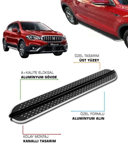 SUZUKİ SX4 S CROSS UYUMLU 2021 2022 2023 2024 2025 2026 2027 ARACA ÖZEL YAN BASAMAK