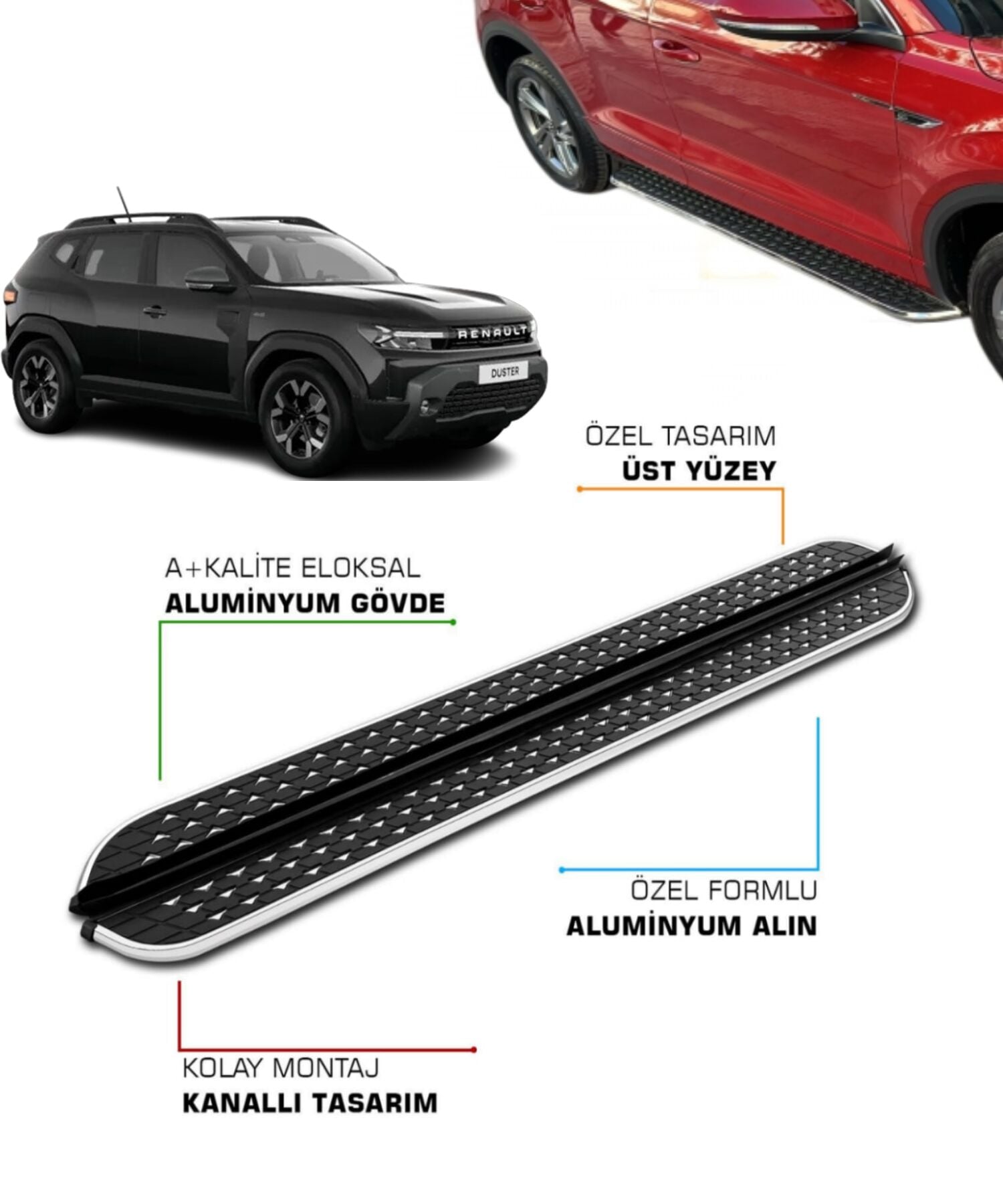 RENAULT DUSTER UYUMLU 2024 2025 2026 2027 ARACA ÖZEL YAN BASAMAK