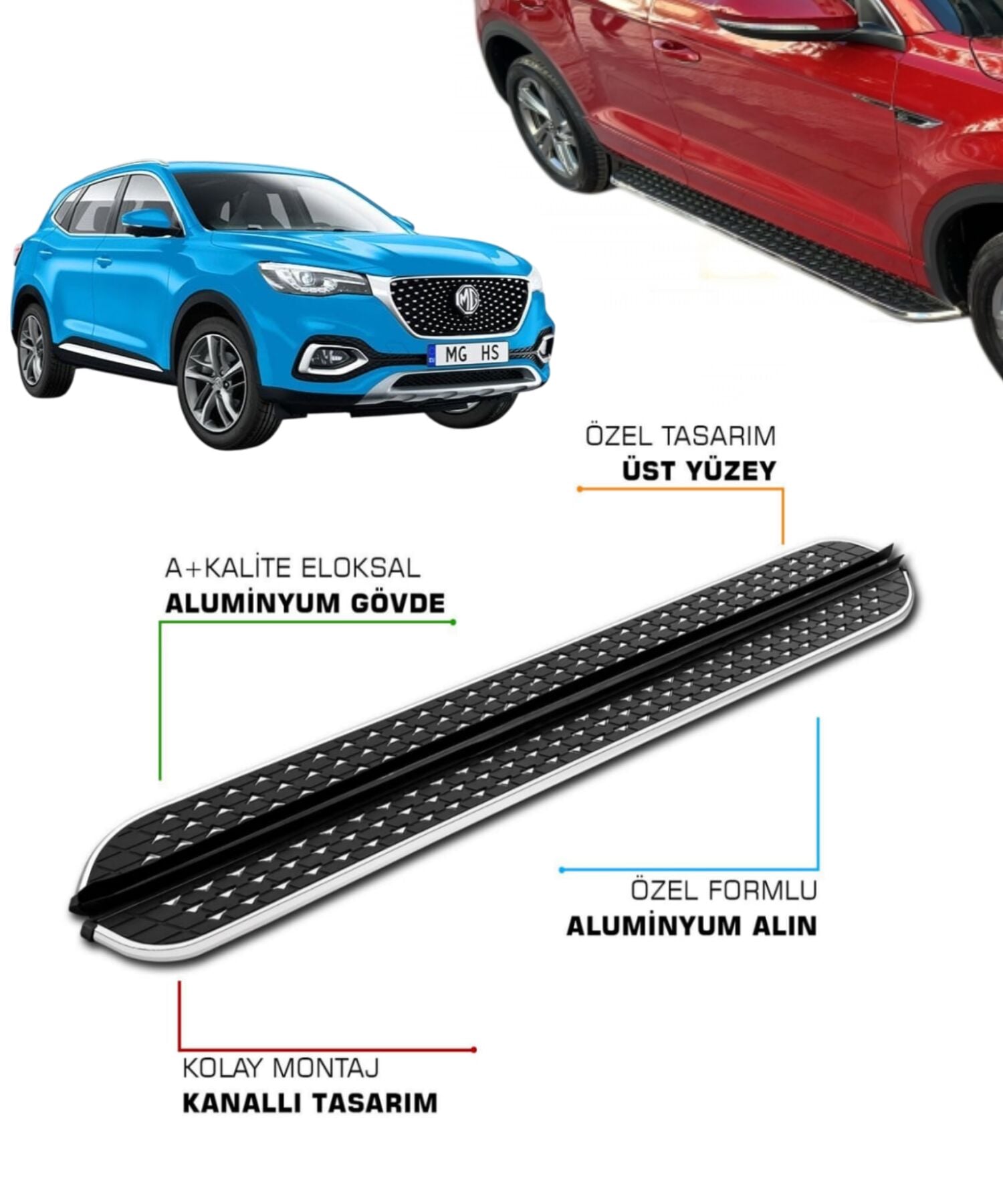 MG HS HYBRİD UYUMLU 2022 2023 2024 ARACA ÖZEL YAN BASAMAK
