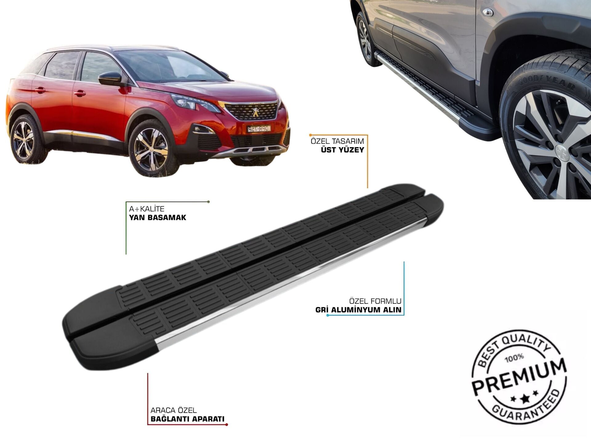 PEUGEOT 3008 2 YAN BASAMAK 2016 2017 2018 2019 2020 2021 2022 2023