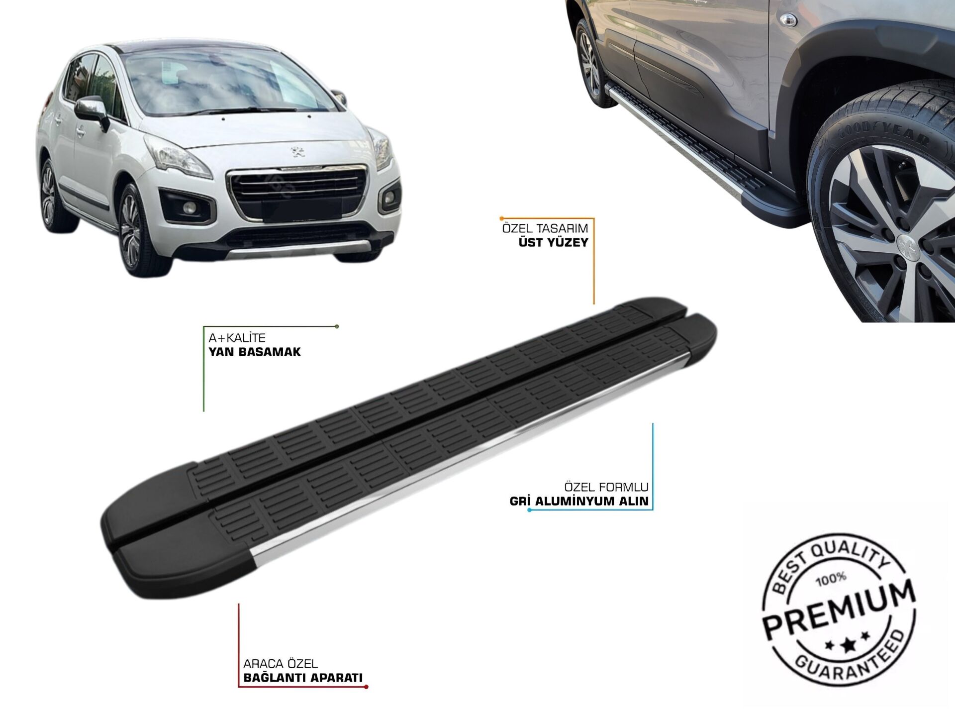 PEUGEOT 3008 YAN BASAMAK 2009 2010 2011 2012 2013 2014