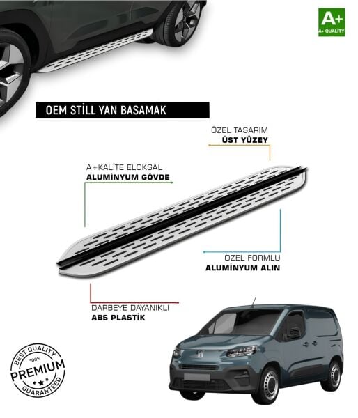 FİAT DOBLO UZUN ŞASE UYUMLU 2023 2024 2025 2026 2027 ARACA ÖZEL YAN BASAMAK