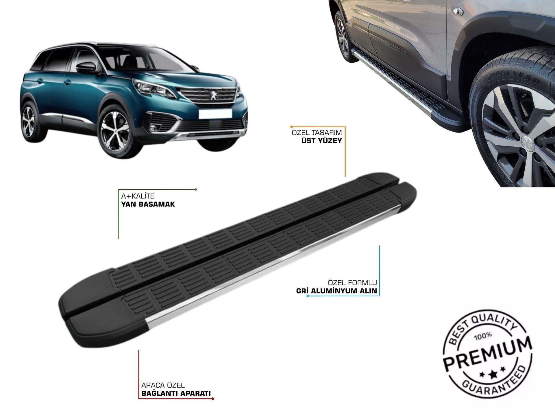 PEUGEOT 5008 YAN BASAMAK 2017 2018 2019 2020 2021 2022 2023 2024